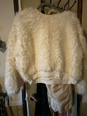 Cozy Cream Faux Fur Pullover Sweater